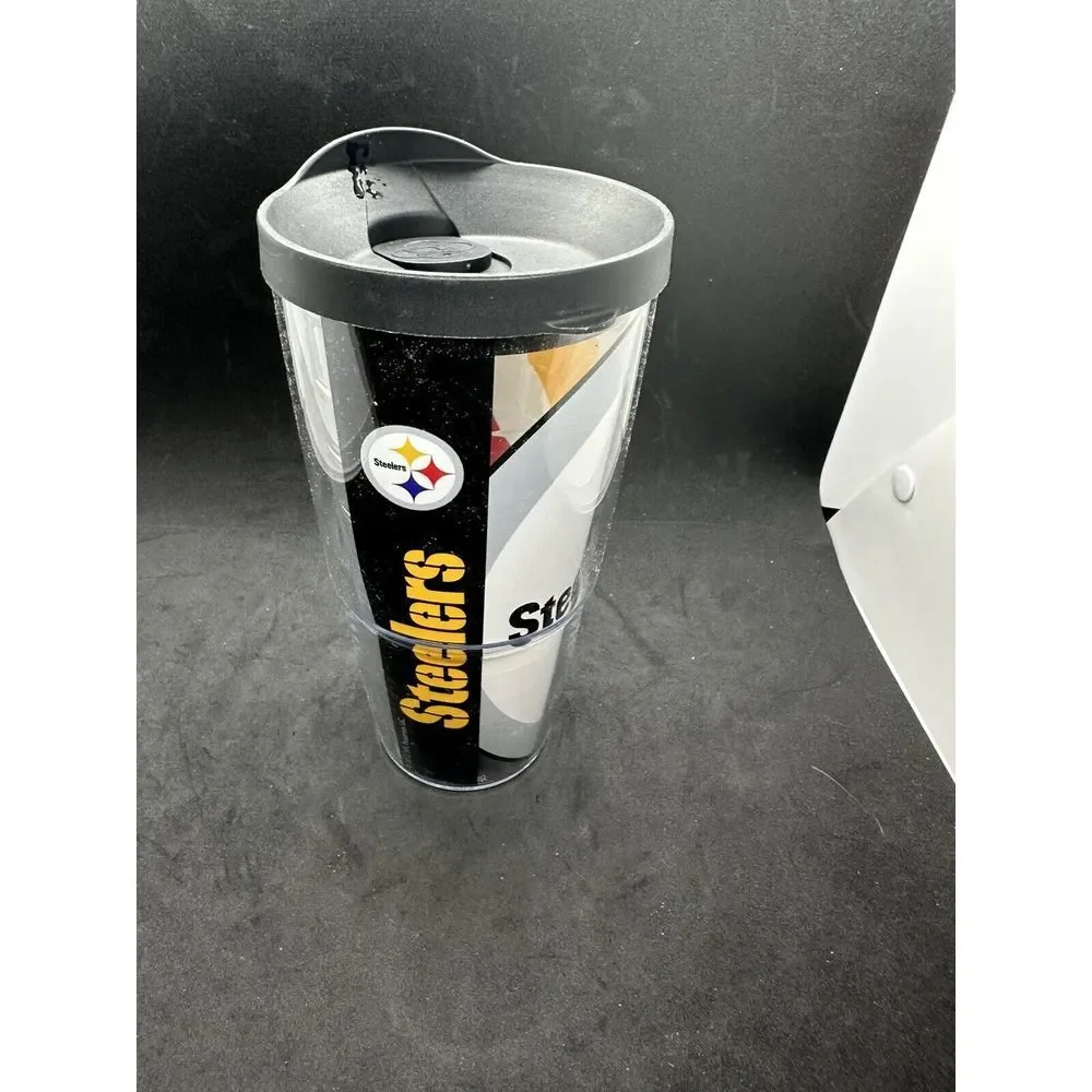 Tervis Double Walled NFL Pittsburgh Steelers Insulated Tumbler Cup 24Oz with Lid
